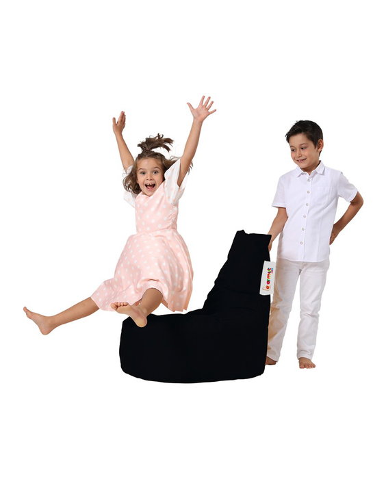 Atelier Del Sofa Puf de Jardín Black v2, Comodidad y Estilo, Resistente a la Intemperie, Negro, para Exteriores