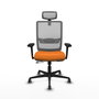 PIQUERAS Y CRESPO Silla de oficina Haches Naranja y Gris
