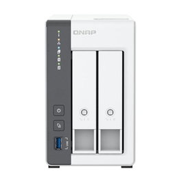 Qnap Servidor Nas K Ts - 216 gr+2Xmn10Ada600S 2, 4GB RAM, 2 Bahías, 2.5GbE, QTS 5.1.7