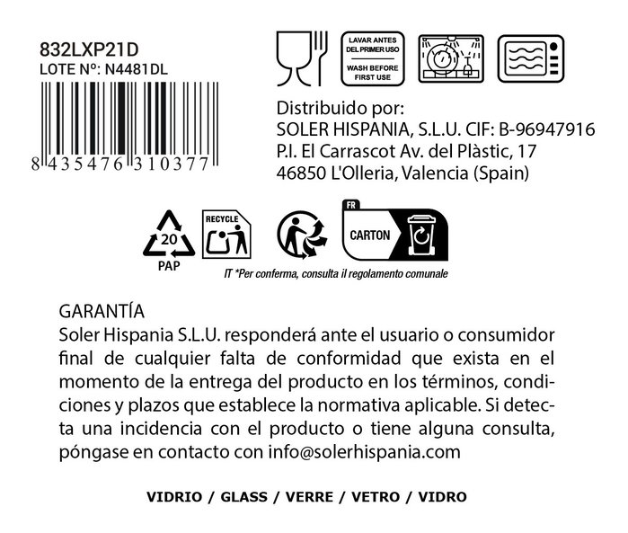 La Mediterranea Copa Sidari 350Cc Mora 9x17cm (36 Unidades)