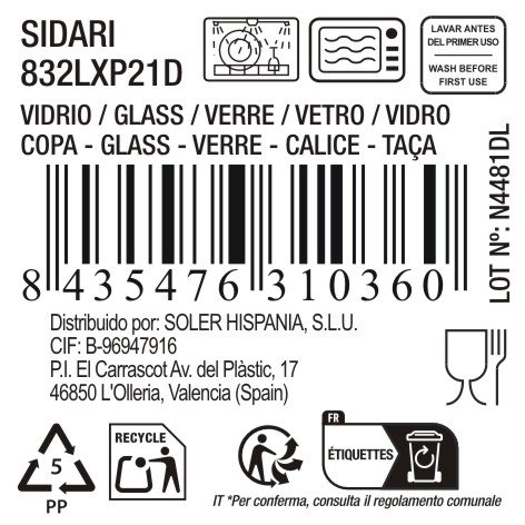 La Mediterranea Copa Sidari 350Cc Mora 9x17cm (36 Unidades)