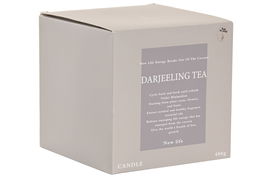 DKD Home Decor Vela Home Decor Gris Claro 11 x 11 x 11 cm Cera Parafina Cristal Aroma Darjeeling