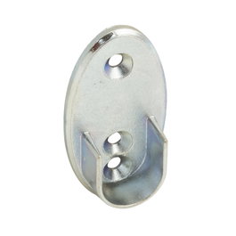 ORYX Soporte Lateral Oval para Tubo de Cortina Ø 16 mm con Acabado Cromo