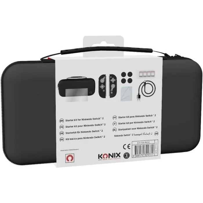 Konix Paquete de Accesorios para Nintendo Switch: Funda, 4 Soportes para Joysticks, Protector Pantalla Vidrio Templado, Estuche para 9 Juegos, Auriculares Konix Paquete de Accesorios para Nintendo Switch: Funda, 4 Soportes para Joysticks, Protector Pantalla Vidrio Templado, Estuche para 9 Juegos, Auriculares