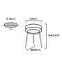 Gourmet Kitchen Barbacoa de Carbón 3 Patas Negra Roja, Parrilla en 2 Alturas, Metal Acero Cromado Ø33x44.5 cm