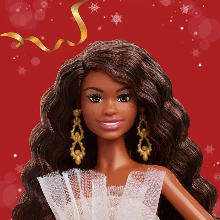 Barbie Muñeca Feliz Navidad Morena JBH96