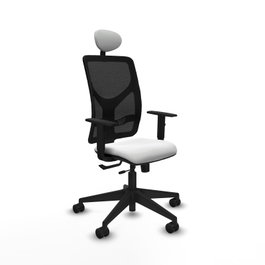 PIQUERAS Y CRESPO Silla de oficina Motilla Sincro/Traslack Blanco/Negro