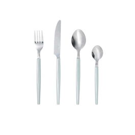 Set 16 Cubiertos Acero Inox y Mango Pp Vita Aqua Quid 18-0-1,5 mm