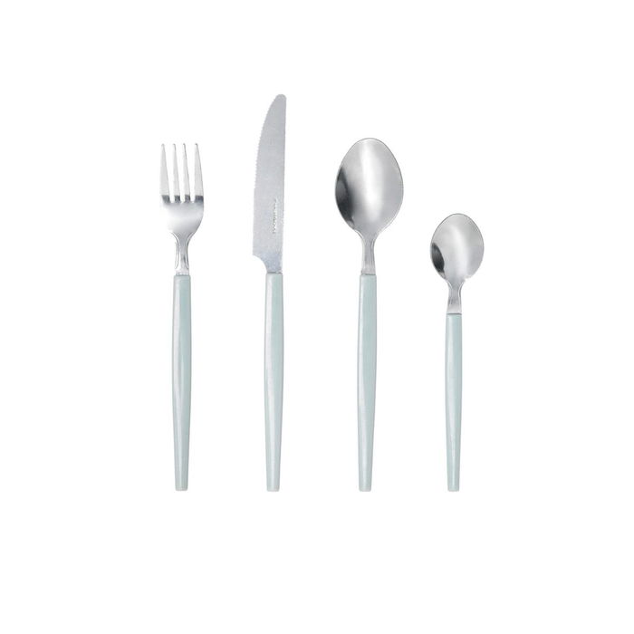 Set 16 Cubiertos Acero Inox y Mango Pp Vita Aqua Quid 18-0-1,5 mm Set 16 Cubiertos Acero Inox y Mango Pp Vita Aqua Quid 18-0-1,5 mm