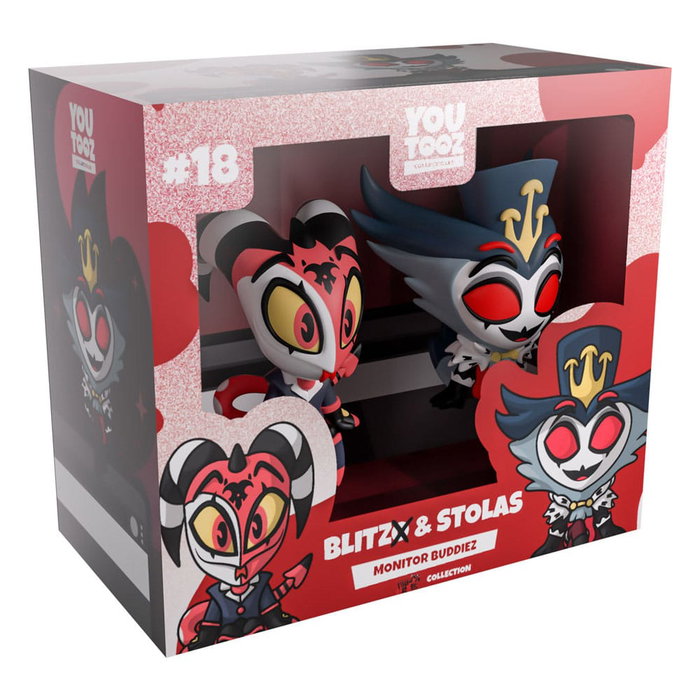 Youtooz Helluva Boss Co. Figuras Vinyl Blitzo & Stolas Monitor Buddiez Youtooz Helluva Boss Co. Figuras Vinyl Blitzo & Stolas Monitor Buddiez