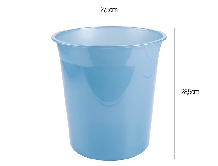 Liderpapel Papelera Plástico Celeste Translucido 13 Litros 275x285 mm Liderpapel Papelera Plástico Celeste Translucido 13 Litros 275x285 mm