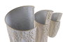 DKD Home Decor Set de 3 Jarrones de Metal 23x22x55 cm
