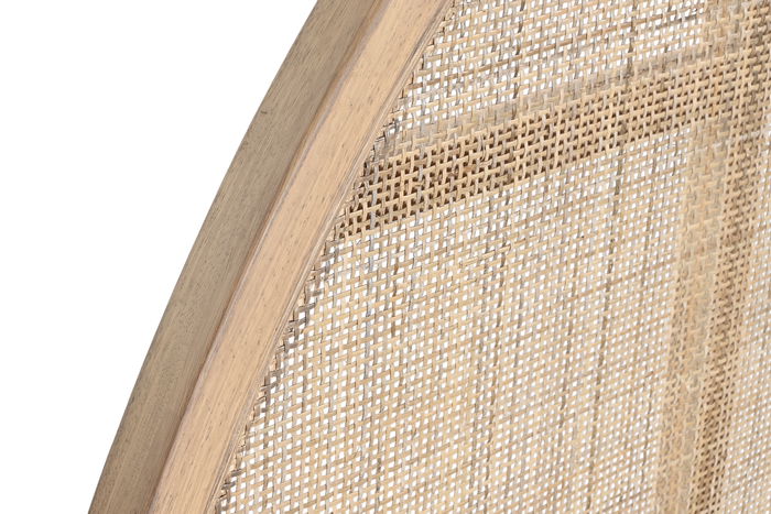 DKD Home Decor Morefond rejilla 23 Cabecero Cama Moderno Ratán Rubberwood Natural 179 x 119 x 3.5 cm Hecho a mano