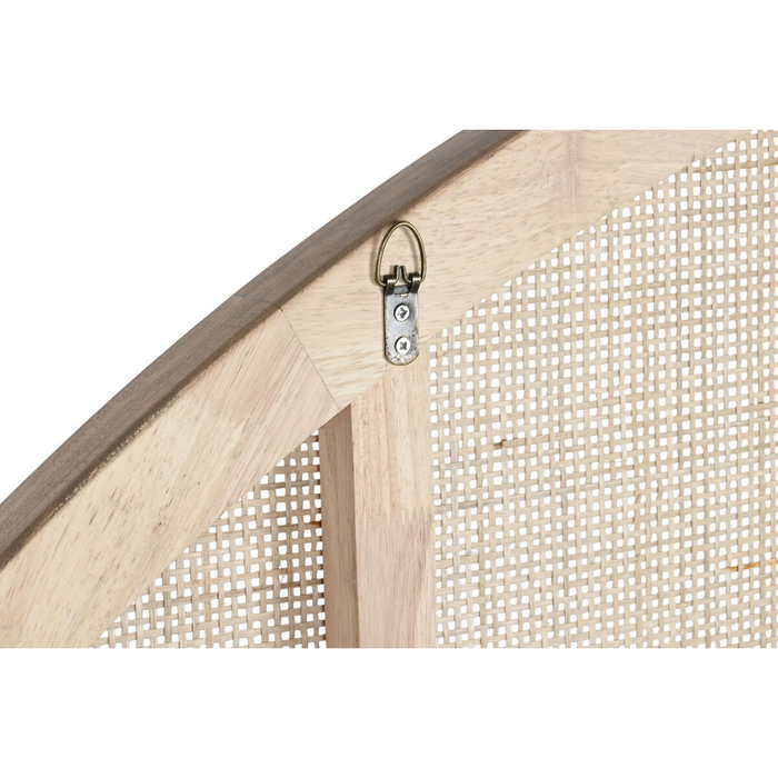 DKD Home Decor Morefond rejilla 23 Cabecero Cama Moderno Ratán Rubberwood Natural 179 x 119 x 3.5 cm Hecho a mano