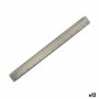 Regla Pincello Plateado Aluminio 0,5 x 35,5 x 4 cm (12 Unidades)