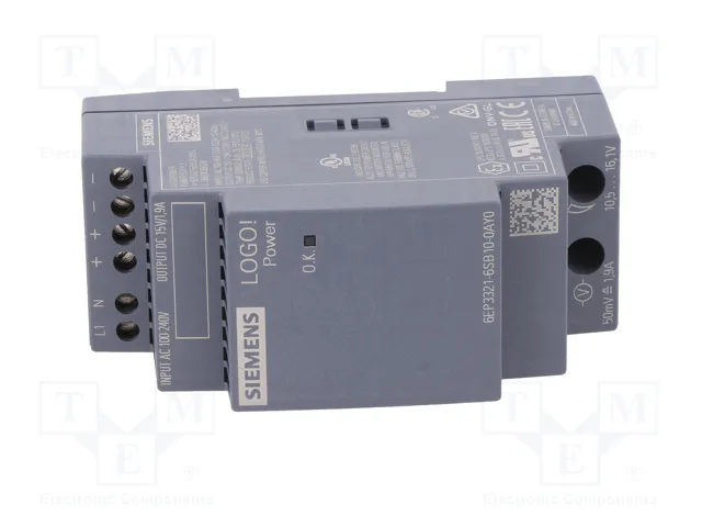 SIEMENS LOGO!Power 28,5W 15VDC Alimentador de impulso SIEMENS LOGO!Power 28,5W 15VDC Alimentador de impulso