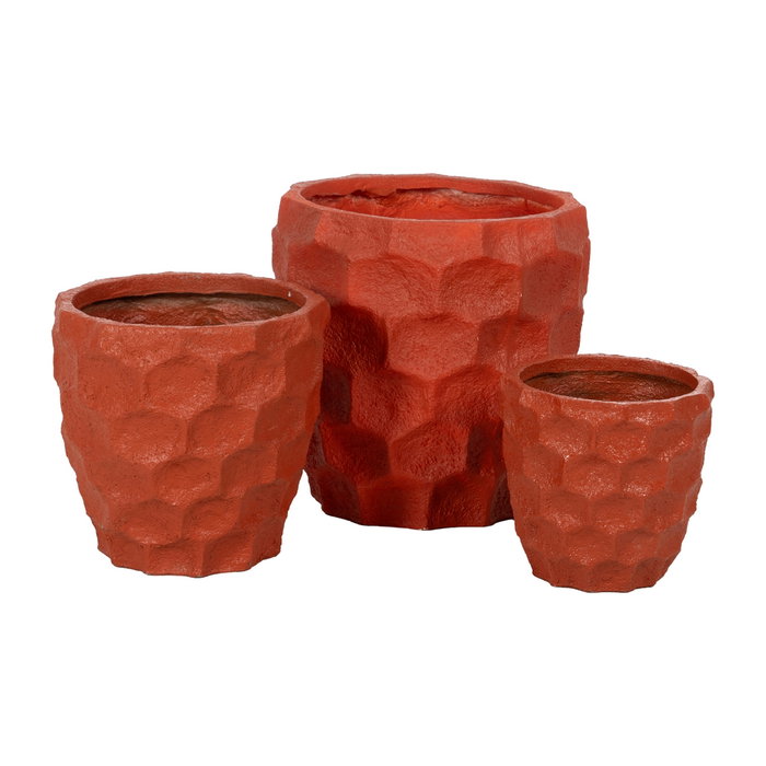 S/2 Macetero Terracota Cemento 41 X 41 X 39,60 cm