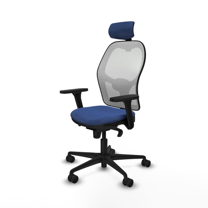 PIQUERAS Y CRESPO Silla de oficina Jorquera Azul Marino y Blanco