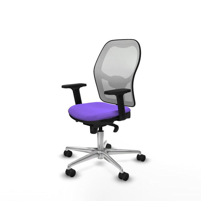 PIQUERAS Y CRESPO Silla de oficina Jorquera, Tela Lila y Malla Blanca