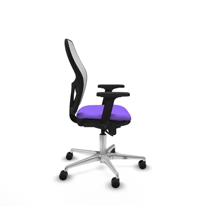 PIQUERAS Y CRESPO Silla de oficina Jorquera, Tela Lila y Malla Blanca