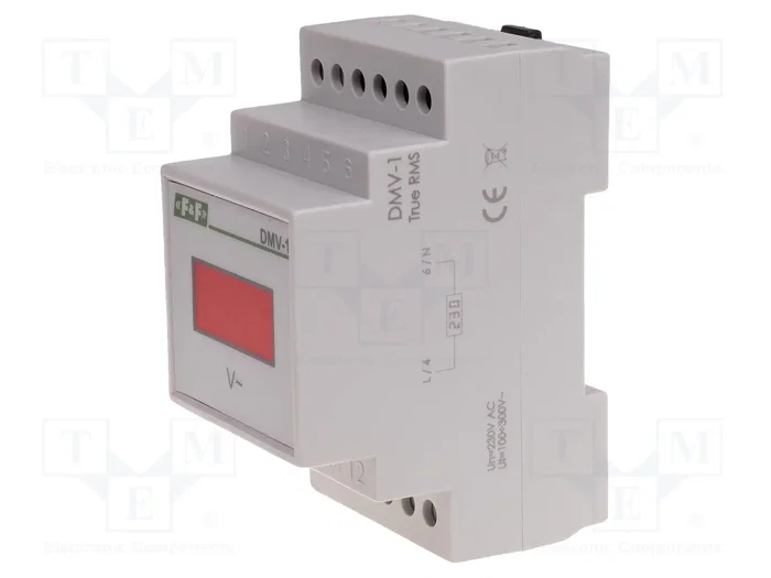 F&F Voltímetro Digital True RMS para Raíl DIN (100-300V AC) F&F Voltímetro Digital True RMS para Raíl DIN (100-300V AC)