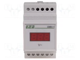 F&F Voltímetro Digital True RMS para Raíl DIN (100-300V AC)