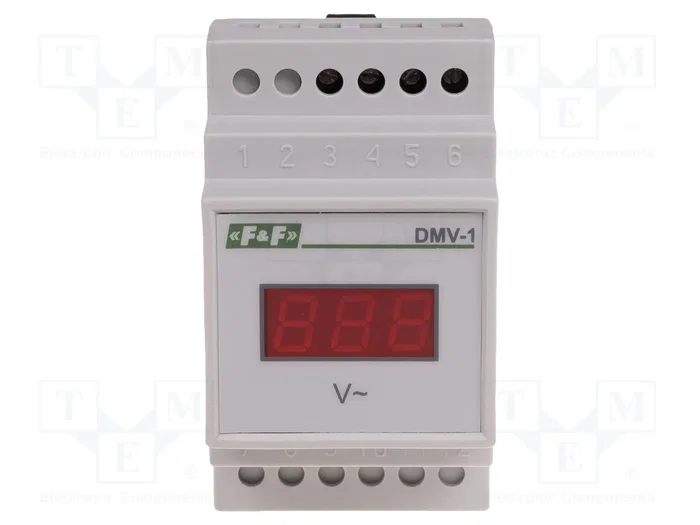 F&F Voltímetro Digital True RMS para Raíl DIN (100-300V AC) F&F Voltímetro Digital True RMS para Raíl DIN (100-300V AC)