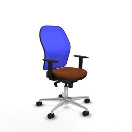 PIQUERAS Y CRESPO Silla de oficina Jorquera Marrón y Azul