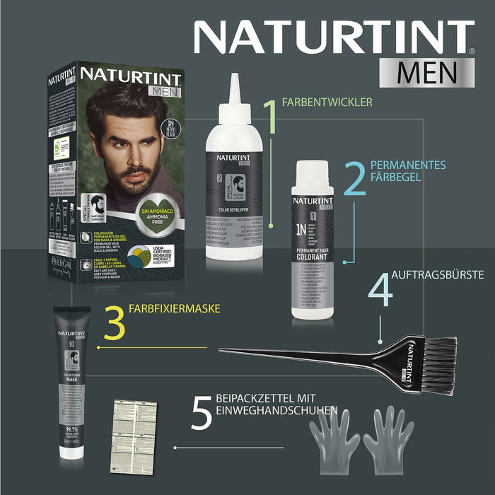 Naturtint MEN Tinte sin amoníaco 6N rubio oscuro Naturtint MEN Tinte sin amoníaco 6N rubio oscuro