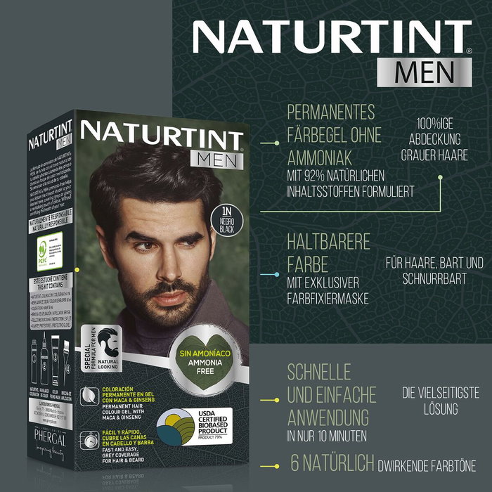 Naturtint MEN Tinte sin amoníaco 6N rubio oscuro Naturtint MEN Tinte sin amoníaco 6N rubio oscuro