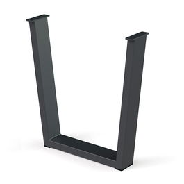 HERRAJES ALK Pata Metálica Veka H710 100X40 Acabado Negro / Blanco para Sofás y Muebles