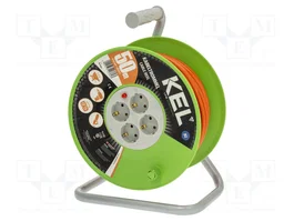 KEL Prolongador de alimentación H05VV-F 3G1,5mm2 50m Naranja