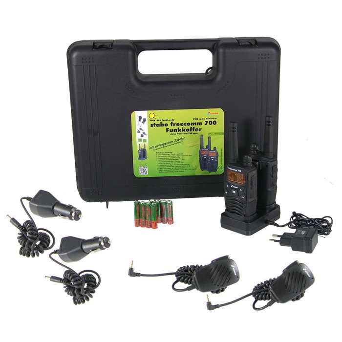 stabo freecomm 700 2er Box Set de Walkie Talkies Negro