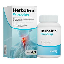 ELADIET Herbafriol Propolag 24 Comprimidos | Miel, Malva, Erísimo, Própolis y Salvia para Dolor de Garganta
