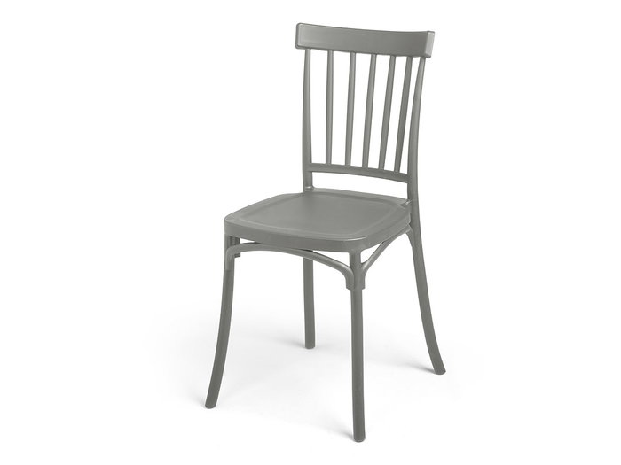 GIFTDECOR Silla de Barras Gris 42 x 81.5 x 45 cm