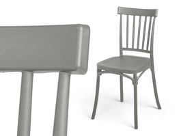 GIFTDECOR Silla de Barras Gris 42 x 81.5 x 45 cm