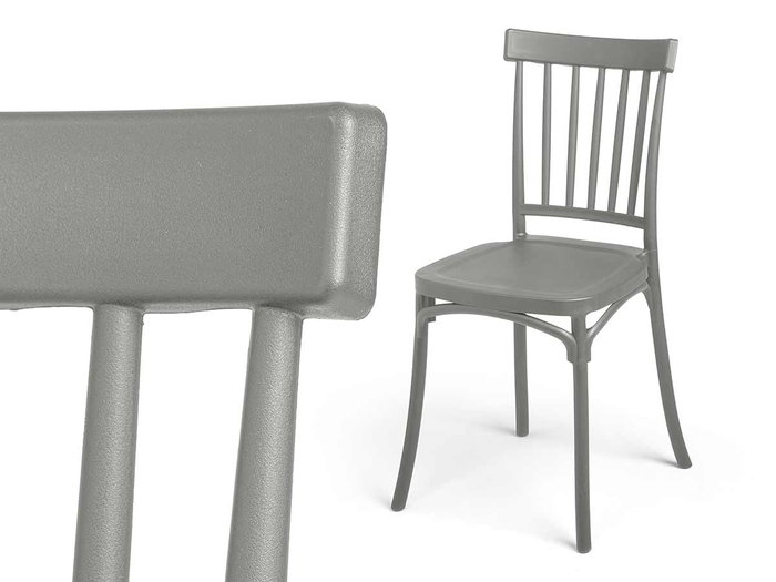 GIFTDECOR Silla de Barras Gris 42 x 81.5 x 45 cm GIFTDECOR Silla de Barras Gris 42 x 81.5 x 45 cm