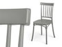 GIFTDECOR Silla de Barras Gris 42 x 81.5 x 45 cm