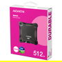 ADATA SD620 Disco Duro SSD Externo 512 GB Negro, USB 3.2 Gen 2 (10 Gbit/s, 520 MB/s) con Conector Micro-USB B