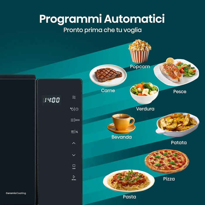 Microondas con Grill Hisense H23MOBS5HG4 Negro 800 W 23 L Microondas con Grill Hisense H23MOBS5HG4 Negro 800 W 23 L