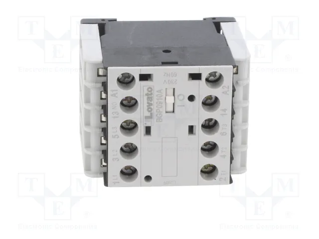 LOVATO ELECTRIC Contactor BG 3-polar 9A 230VAC