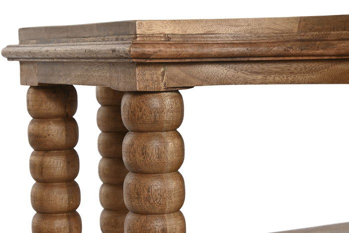 DKD Home Decor Mesa de Centro de Mango Torneada Natural