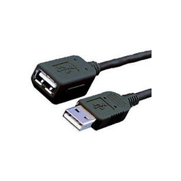 MEDIARANGE MRCS154 Cable Extensión USB 2.0, 1.8 m, USB A Macho a USB A Hembra, Negro, 480 Mbit/s