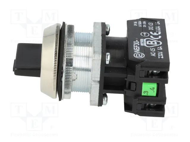 PROMET Interruptor Rotativo NEF30 30mm de 3 Posiciones NC+NA Negro PROMET Interruptor Rotativo NEF30 30mm de 3 Posiciones NC+NA Negro