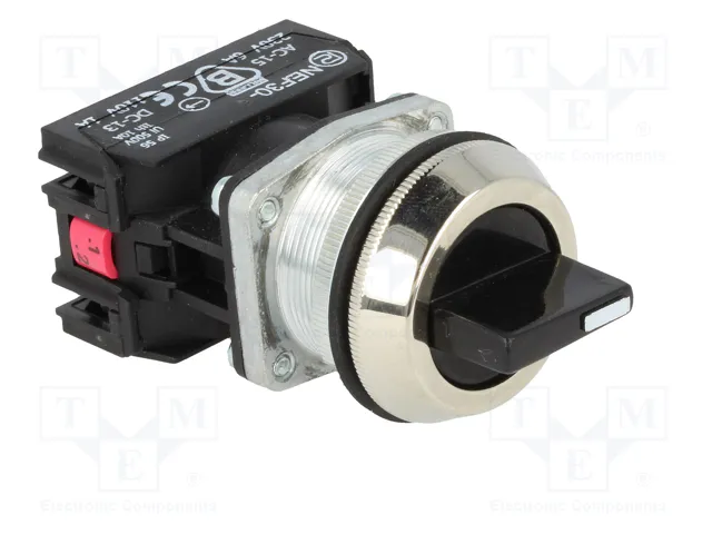 PROMET Interruptor Rotativo NEF30 30mm de 3 Posiciones NC+NA Negro PROMET Interruptor Rotativo NEF30 30mm de 3 Posiciones NC+NA Negro
