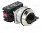 PROMET Interruptor Rotativo NEF30 30mm de 3 Posiciones NC+NA Negro