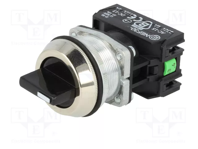 PROMET Interruptor Rotativo NEF30 30mm de 3 Posiciones NC+NA Negro PROMET Interruptor Rotativo NEF30 30mm de 3 Posiciones NC+NA Negro