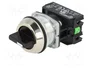 PROMET Interruptor Rotativo NEF30 30mm de 3 Posiciones NC+NA Negro