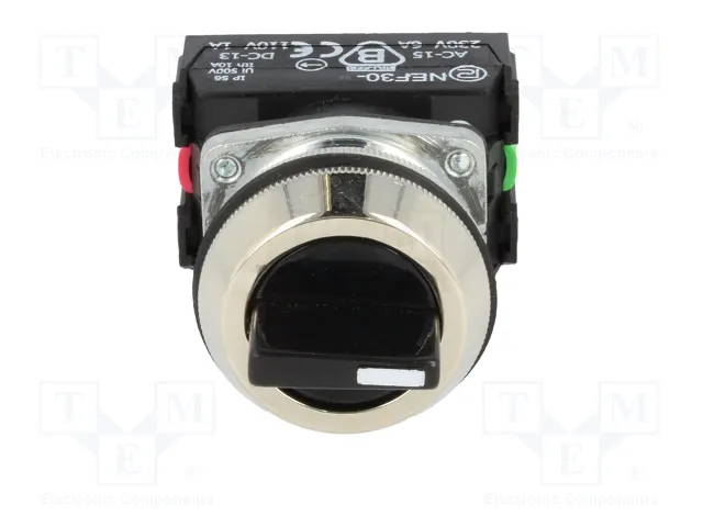 PROMET Interruptor Rotativo NEF30 30mm de 3 Posiciones NC+NA Negro PROMET Interruptor Rotativo NEF30 30mm de 3 Posiciones NC+NA Negro