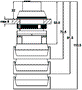 PROMET Interruptor Rotativo NEF30 30mm de 3 Posiciones NC+NA Negro